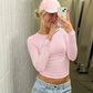 Long Sleeve T Shirt Women Autumn Winter Y2k Crop Top