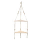 1 Set Wood Wall Shelf Macrame Swing Hanging Floating Display